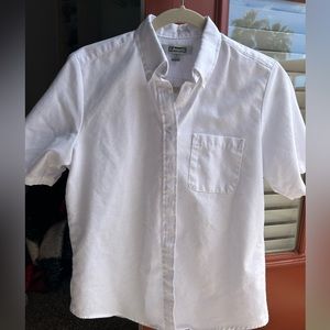Women’s white Oxford Short Sleeve Shirt